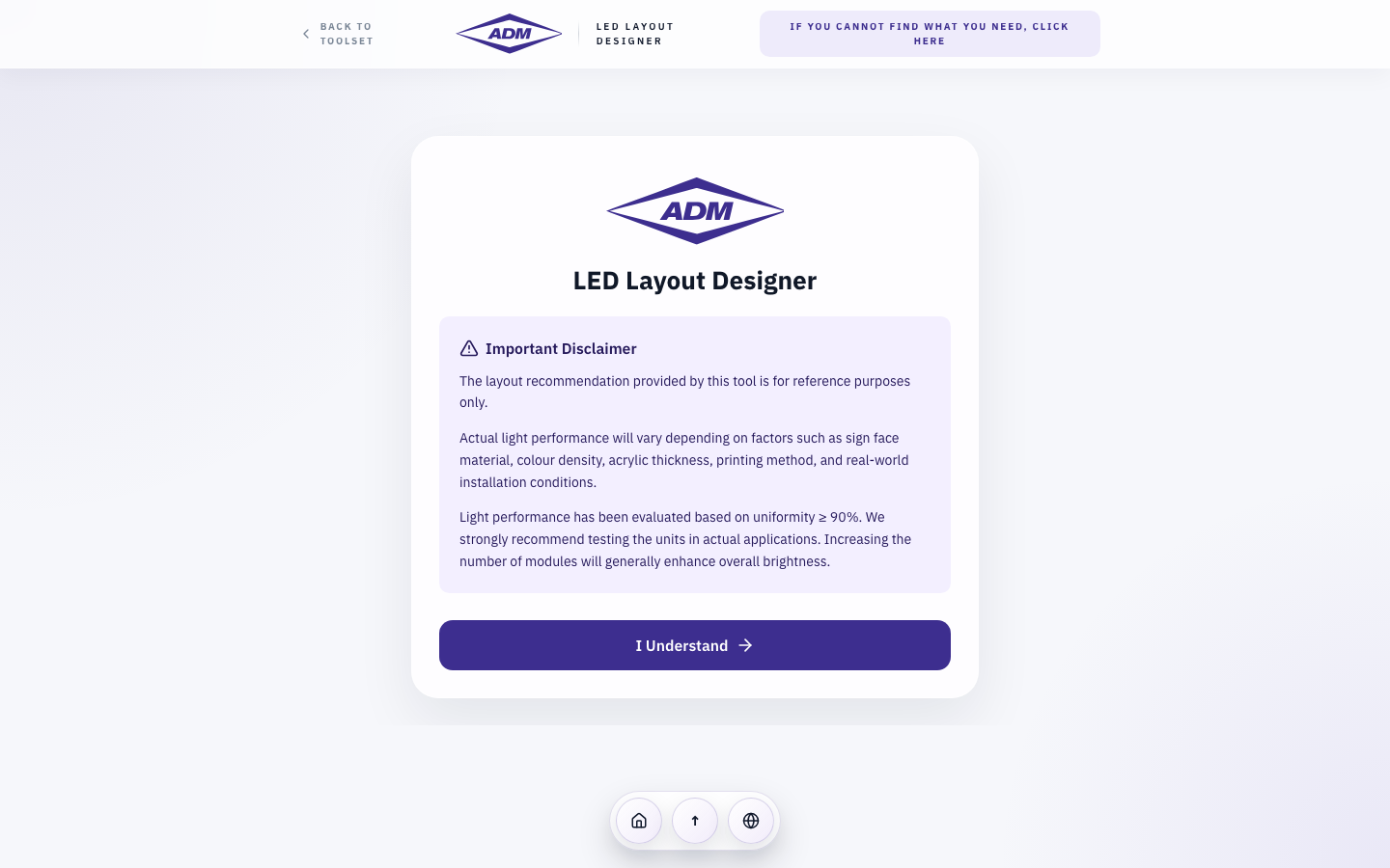 LED Layout Designer homepage screenshot