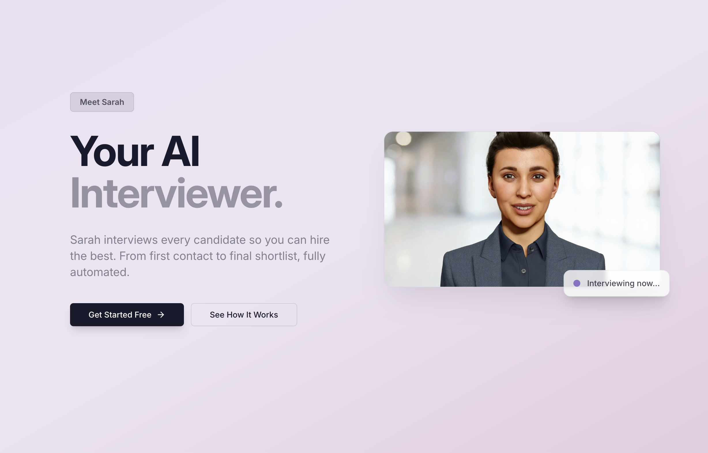 SarahRecruiter.com website hero